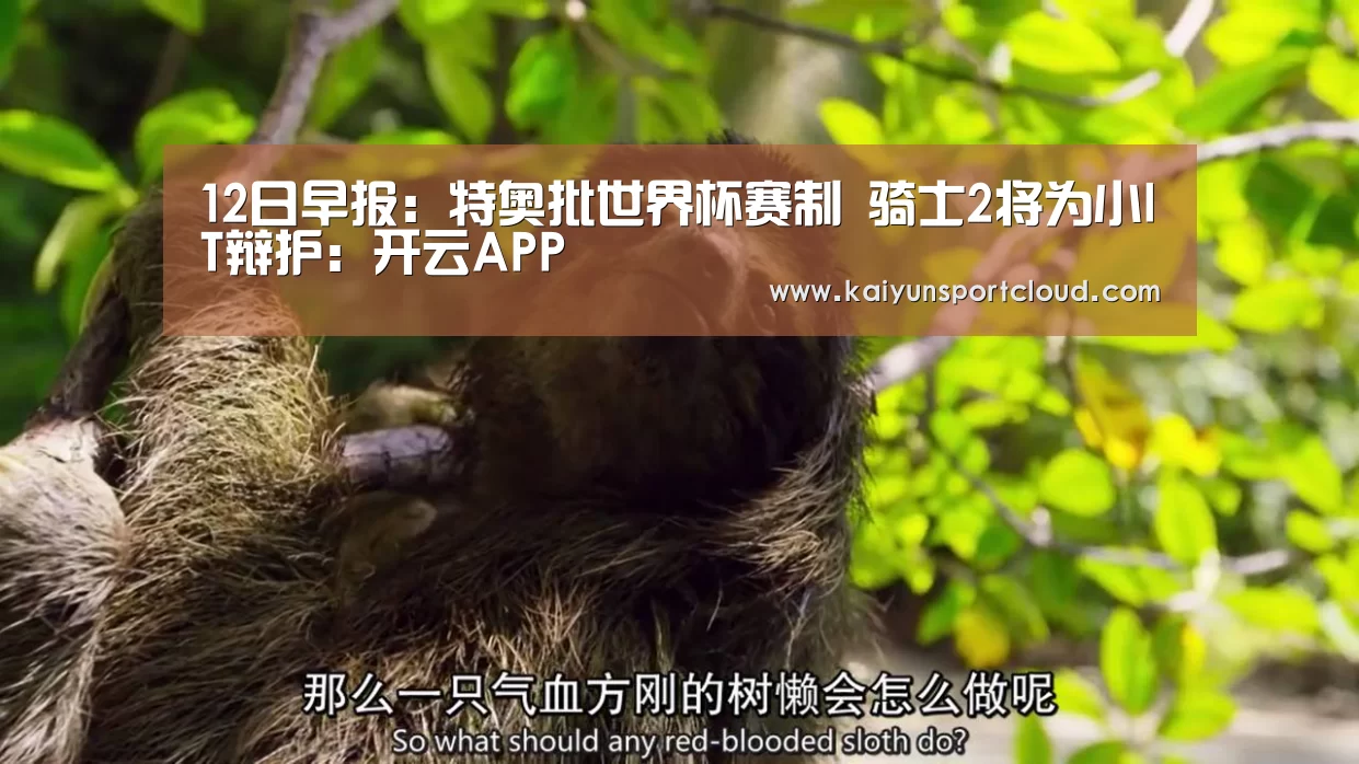 12日早报:特奥批世界杯赛制 骑士2将为小IT辩护:开云APP(图4) 开云平台